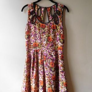 Angie Floral Cutout Dress